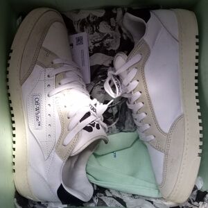 Off-White White and Black Men's Sneakers
